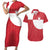Custom Greenland Football Couples Matching Short Sleeve Bodycon Dress and Hawaiian Shirt Polar-Bamserne Tupilaq Pattern