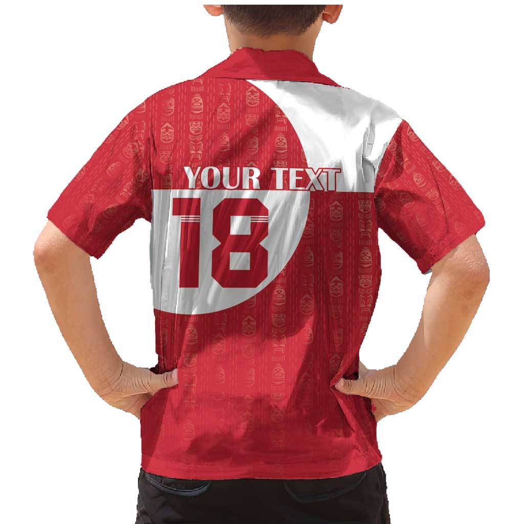 Custom Greenland Football Family Matching Mermaid Dress and Hawaiian Shirt Polar-Bamserne Tupilaq Pattern