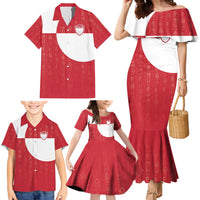Custom Greenland Football Family Matching Mermaid Dress and Hawaiian Shirt Polar-Bamserne Tupilaq Pattern
