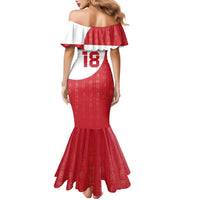 Custom Greenland Football Family Matching Mermaid Dress and Hawaiian Shirt Polar-Bamserne Tupilaq Pattern