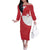 Custom Greenland Football Family Matching Off The Shoulder Long Sleeve Dress and Hawaiian Shirt Polar-Bamserne Tupilaq Pattern