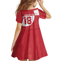 Custom Greenland Football Family Matching Off Shoulder Maxi Dress and Hawaiian Shirt Polar-Bamserne Tupilaq Pattern