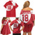 Custom Greenland Football Family Matching Off Shoulder Short Dress and Hawaiian Shirt Polar-Bamserne Tupilaq Pattern