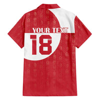 Custom Greenland Football Family Matching Off Shoulder Short Dress and Hawaiian Shirt Polar-Bamserne Tupilaq Pattern