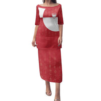 Custom Greenland Football Family Matching Puletasi and Hawaiian Shirt Polar-Bamserne Tupilaq Pattern