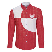 Custom Greenland Football Family Matching Short Sleeve Bodycon Dress and Hawaiian Shirt Polar-Bamserne Tupilaq Pattern