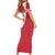 Custom Greenland Football Family Matching Short Sleeve Bodycon Dress and Hawaiian Shirt Polar-Bamserne Tupilaq Pattern