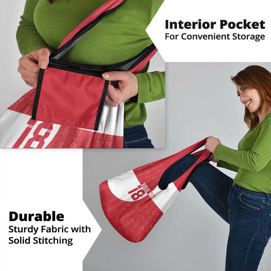 Custom Greenland Football Grocery Bag Polar-Bamserne Tupilaq Pattern