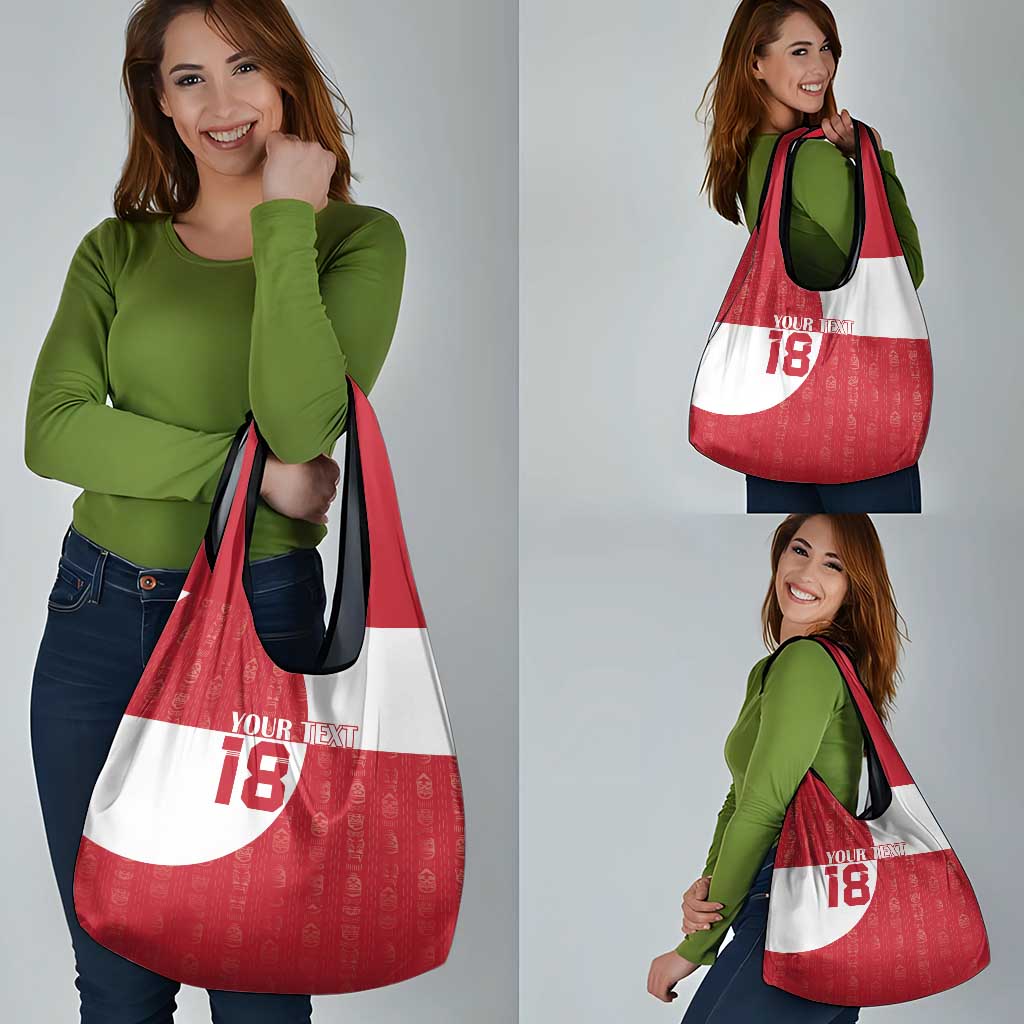 Custom Greenland Football Grocery Bag Polar-Bamserne Tupilaq Pattern