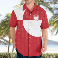 Custom Greenland Football Hawaiian Shirt Polar-Bamserne Tupilaq Pattern