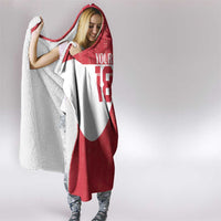Custom Greenland Football Hooded Blanket Polar-Bamserne Tupilaq Pattern