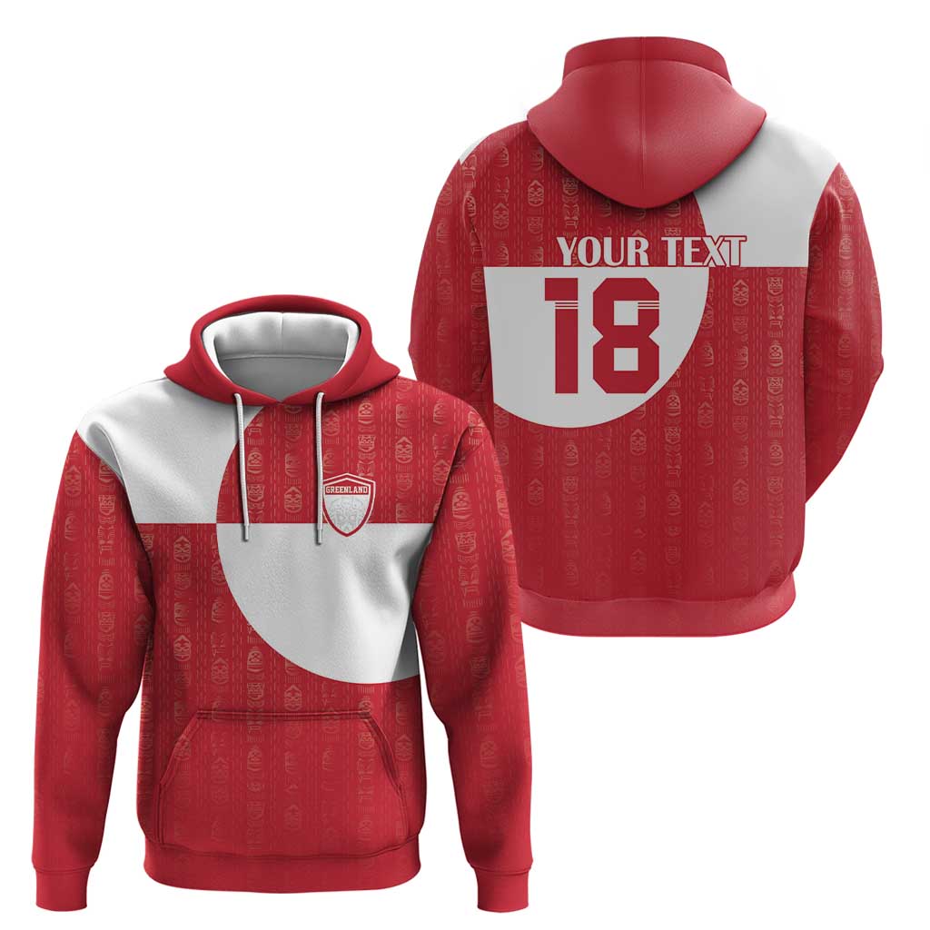 Custom Greenland Football Hoodie Polar-Bamserne Tupilaq Pattern