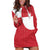 Custom Greenland Football Hoodie Dress Polar-Bamserne Tupilaq Pattern