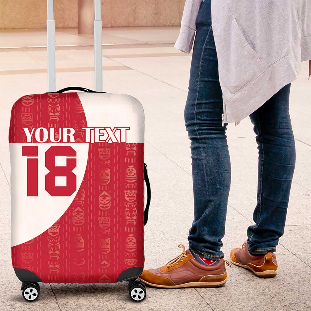 Custom Greenland Football Luggage Cover Polar-Bamserne Tupilaq Pattern