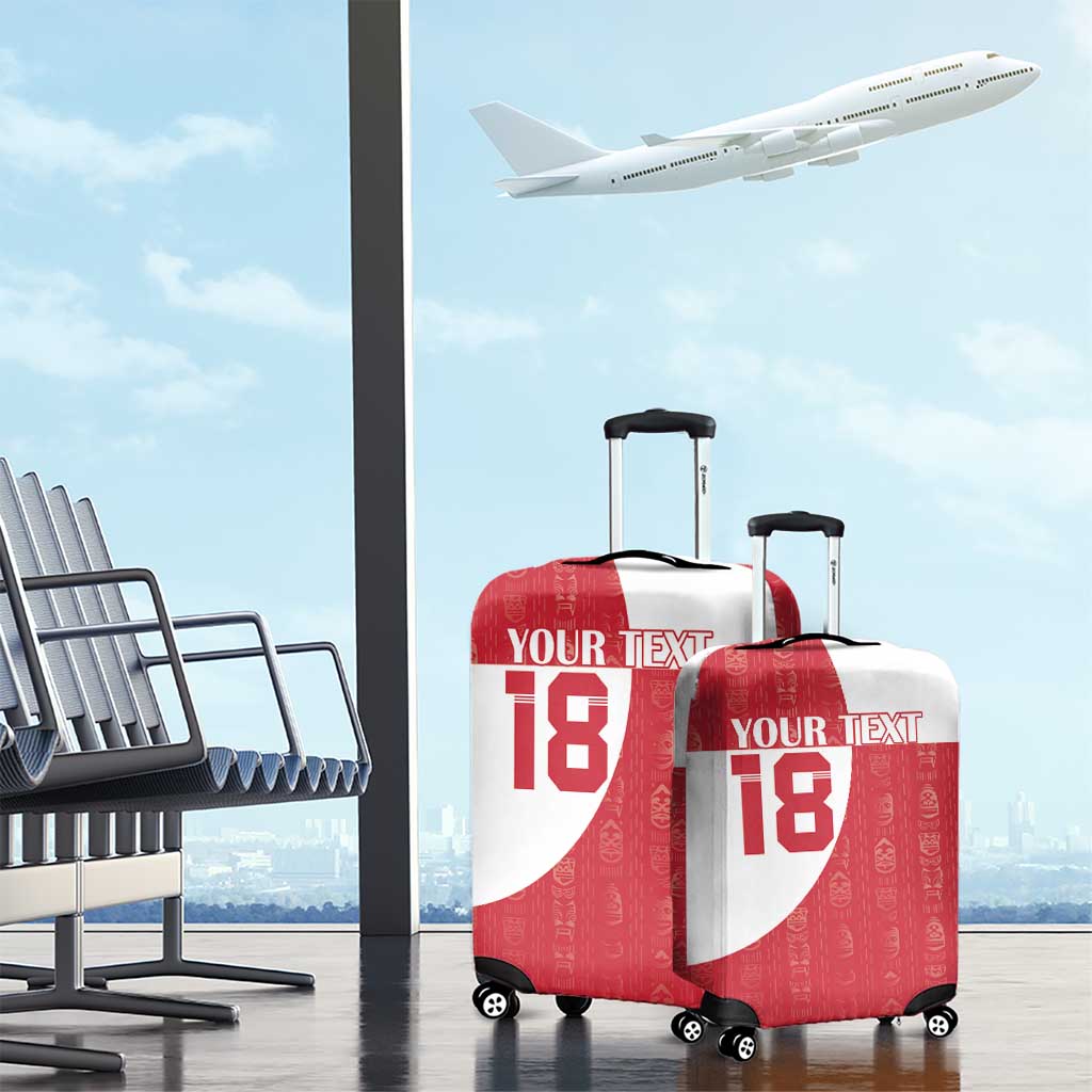 Custom Greenland Football Luggage Cover Polar-Bamserne Tupilaq Pattern