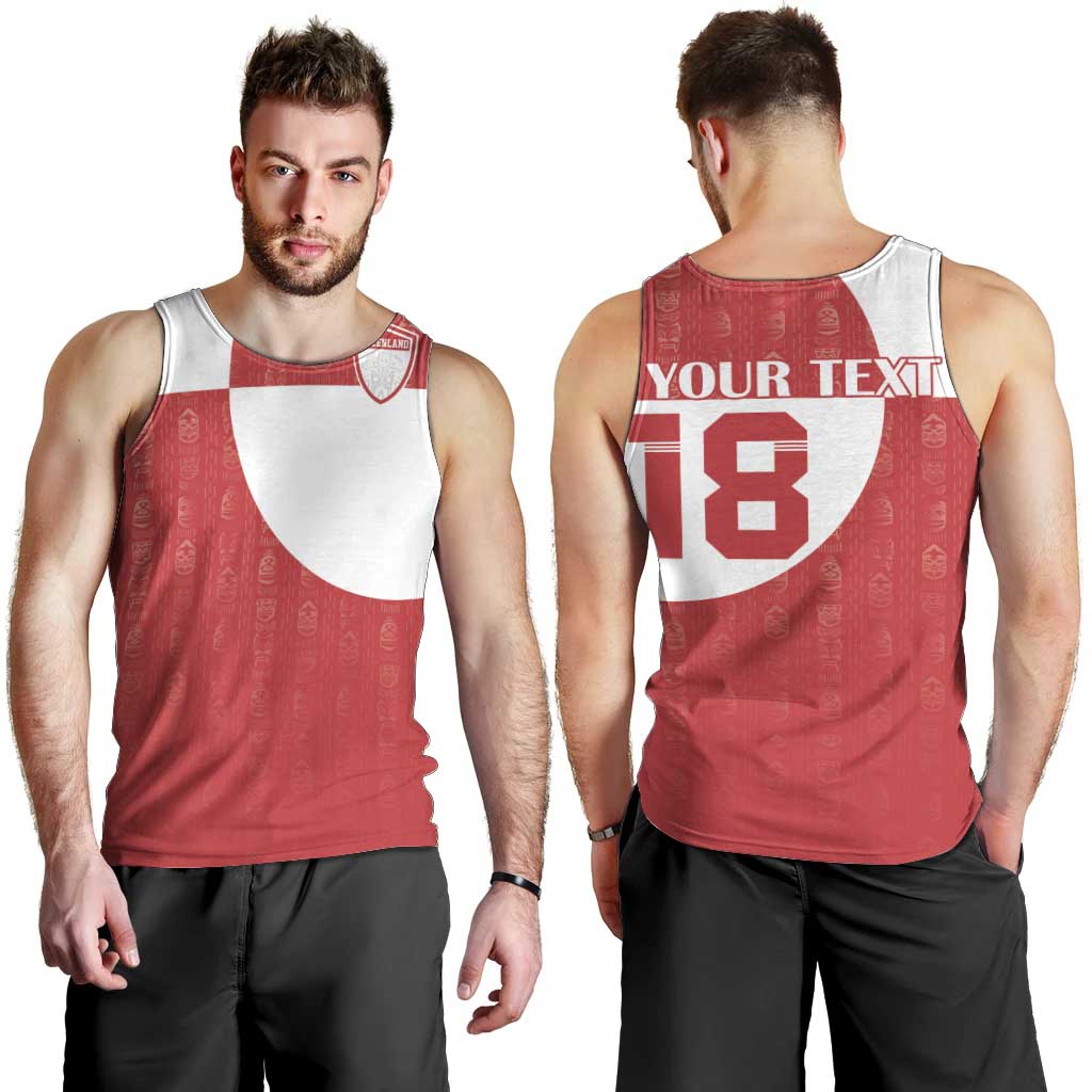 Custom Greenland Football Men Tank Top Polar-Bamserne Tupilaq Pattern