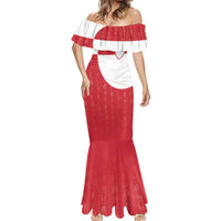 Custom Greenland Football Mermaid Dress Polar-Bamserne Tupilaq Pattern