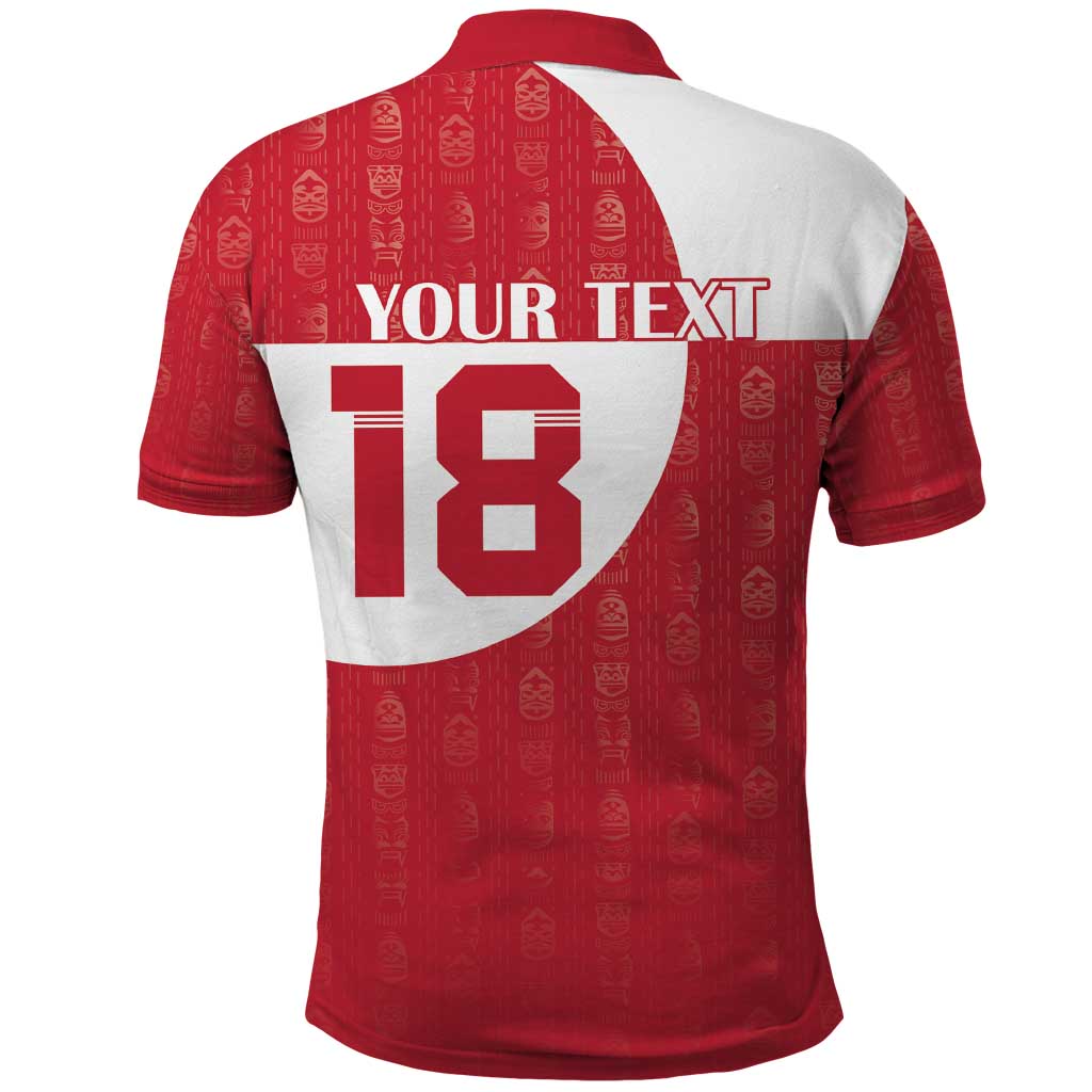 Custom Greenland Football Polo Shirt Polar-Bamserne Tupilaq Pattern