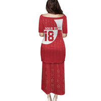 Custom Greenland Football Puletasi Polar-Bamserne Tupilaq Pattern