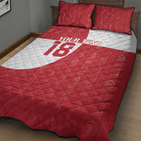 Custom Greenland Football Quilt Bed Set Polar-Bamserne Tupilaq Pattern