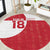 Custom Greenland Football Round Carpet Polar-Bamserne Tupilaq Pattern