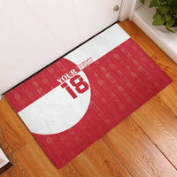 Custom Greenland Football Rubber Doormat Polar-Bamserne Tupilaq Pattern