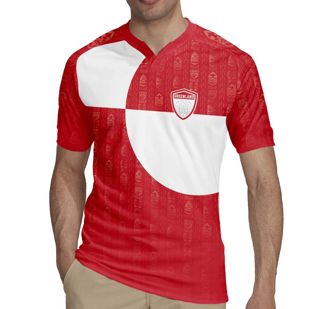 Custom Greenland Football Rugby Jersey Polar-Bamserne Tupilaq Pattern