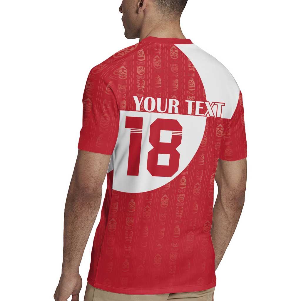Custom Greenland Football Rugby Jersey Polar-Bamserne Tupilaq Pattern