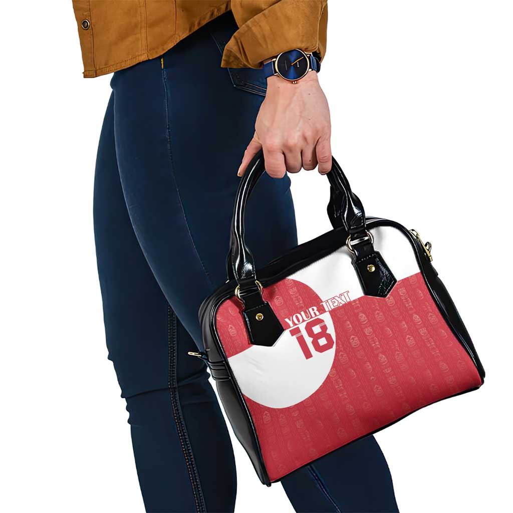 Custom Greenland Football Shoulder Handbag Polar-Bamserne Tupilaq Pattern