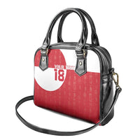 Custom Greenland Football Shoulder Handbag Polar-Bamserne Tupilaq Pattern