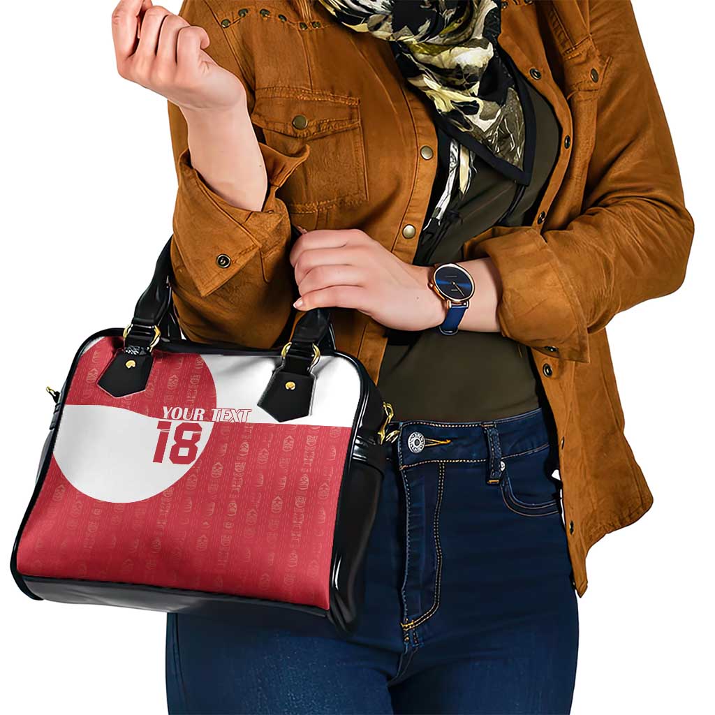 Custom Greenland Football Shoulder Handbag Polar-Bamserne Tupilaq Pattern