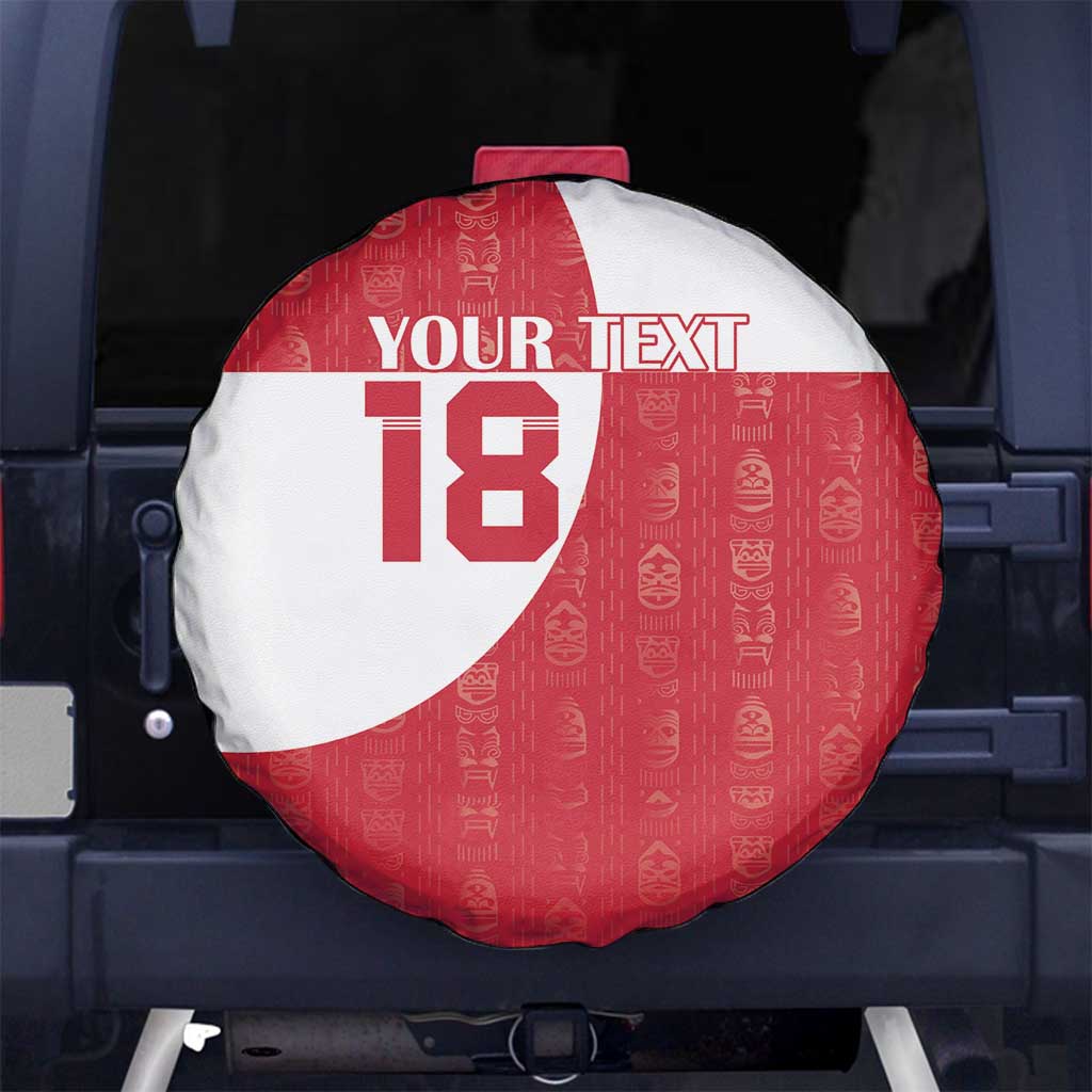 Custom Greenland Football Spare Tire Cover Polar-Bamserne Tupilaq Pattern