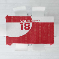 Custom Greenland Football Tablecloth Polar-Bamserne Tupilaq Pattern