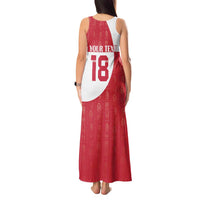 Custom Greenland Football Tank Maxi Dress Polar-Bamserne Tupilaq Pattern
