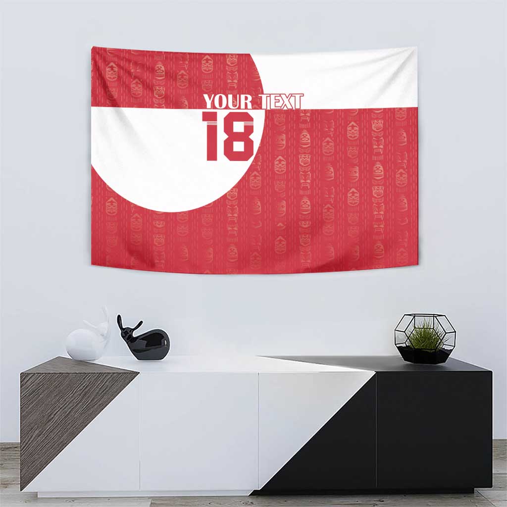 Custom Greenland Football Tapestry Polar-Bamserne Tupilaq Pattern