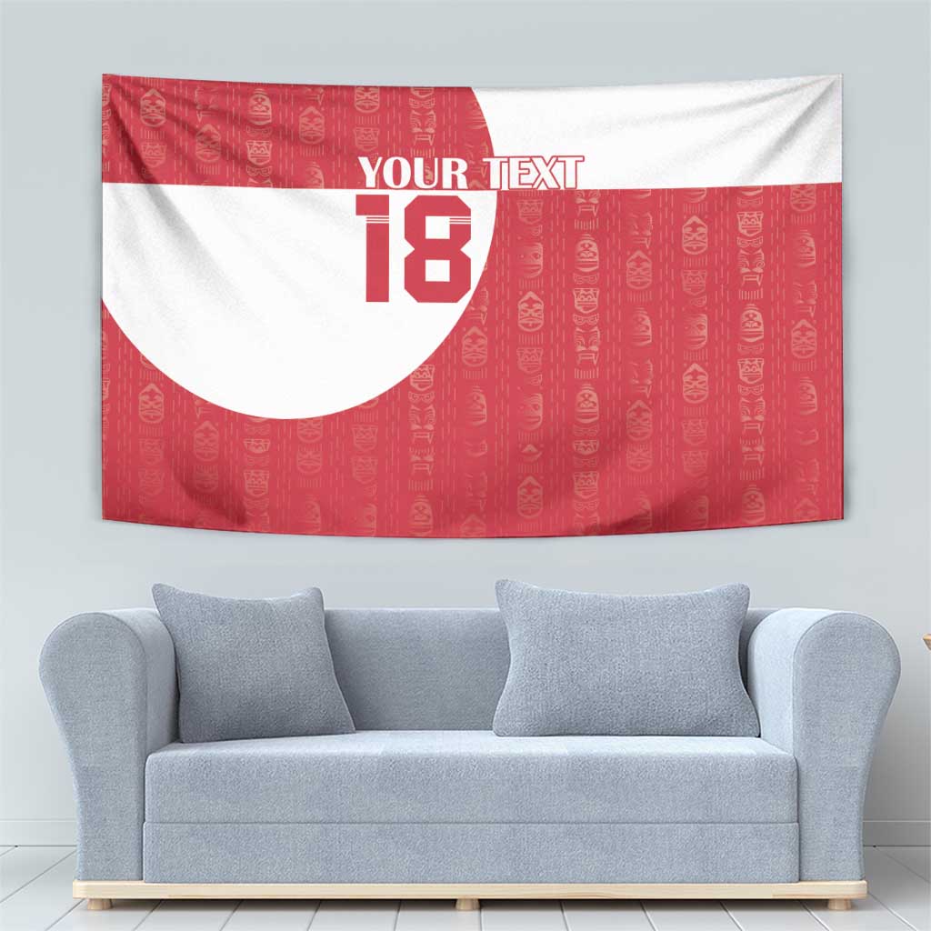 Custom Greenland Football Tapestry Polar-Bamserne Tupilaq Pattern