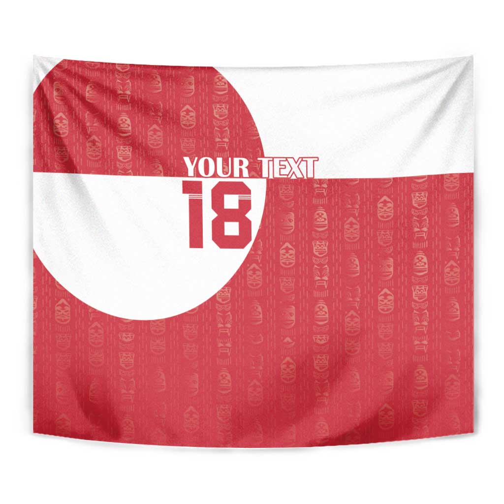 Custom Greenland Football Tapestry Polar-Bamserne Tupilaq Pattern