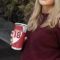 Custom Greenland Football Tumbler Cup Polar-Bamserne Tupilaq Pattern