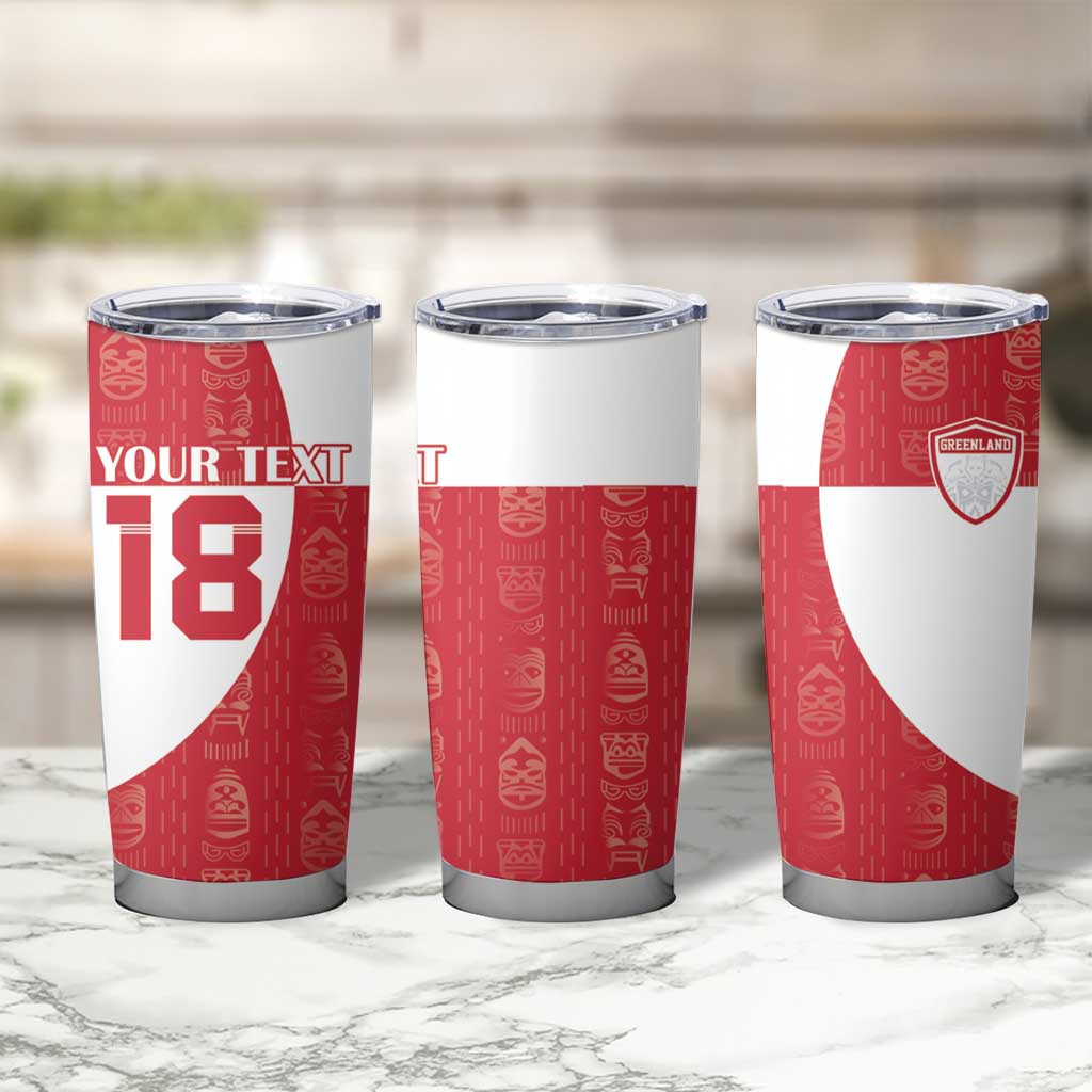 Custom Greenland Football Tumbler Cup Polar-Bamserne Tupilaq Pattern