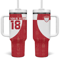 Custom Greenland Football Tumbler With Handle Polar-Bamserne Tupilaq Pattern