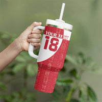 Custom Greenland Football Tumbler With Handle Polar-Bamserne Tupilaq Pattern