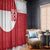 Custom Greenland Football Window Curtain Polar-Bamserne Tupilaq Pattern