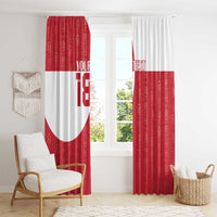 Custom Greenland Football Window Curtain Polar-Bamserne Tupilaq Pattern