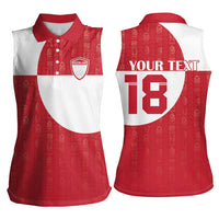 Custom Greenland Football Women Sleeveless Polo Shirt Polar-Bamserne Tupilaq Pattern