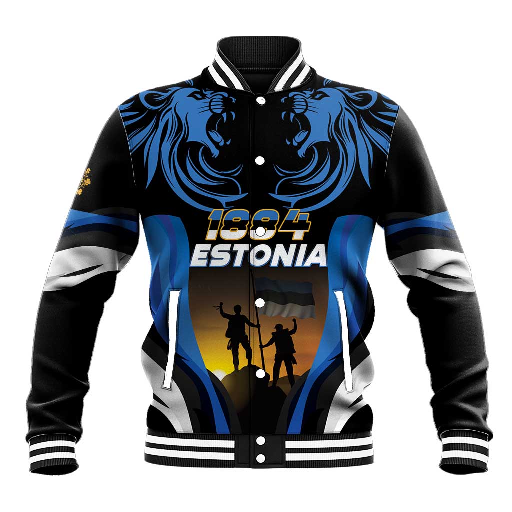 Custom Estonia National Flag Day Baseball Jacket Mu isamaa, mu onn ja room