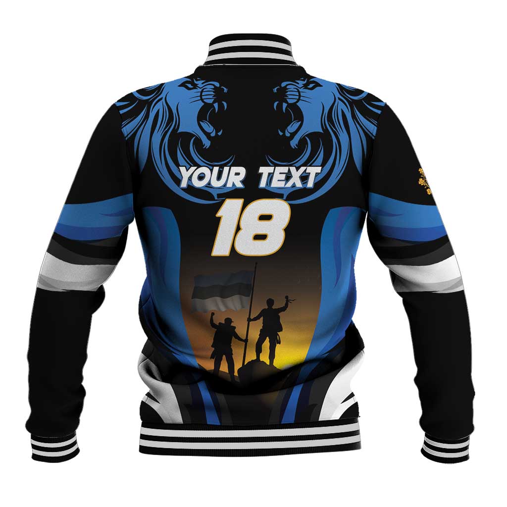 Custom Estonia National Flag Day Baseball Jacket Mu isamaa, mu onn ja room