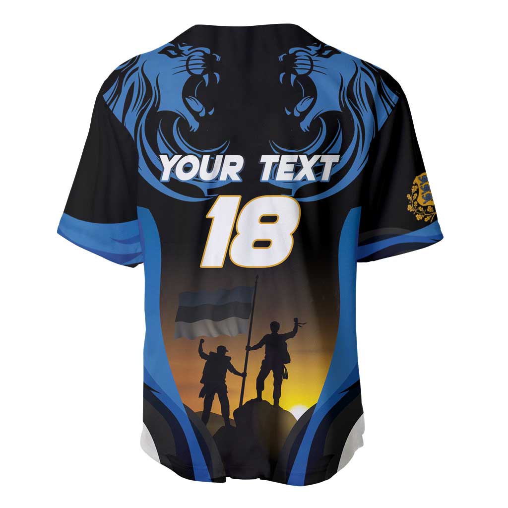 Custom Estonia National Flag Day Baseball Jersey Mu isamaa, mu onn ja room