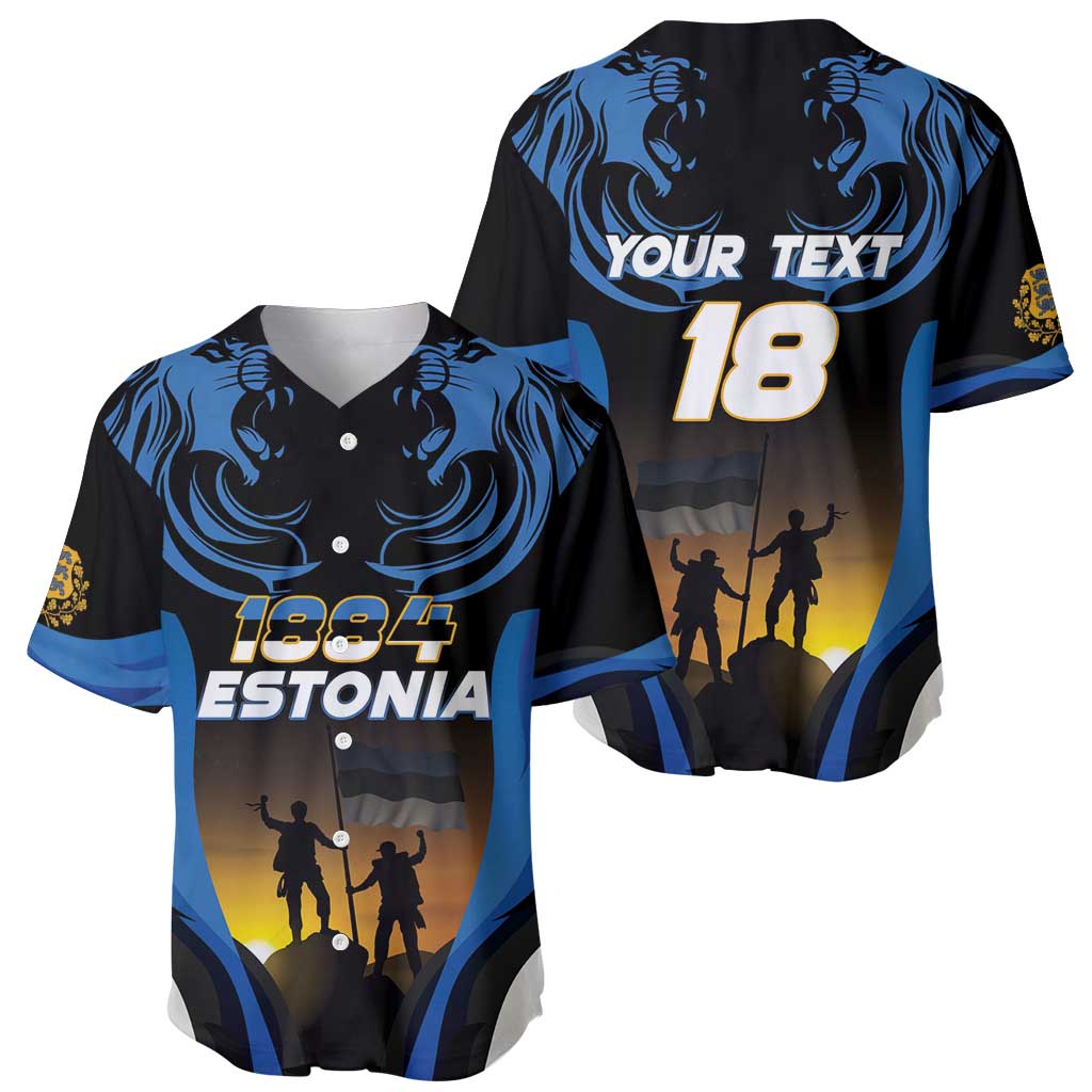 Custom Estonia National Flag Day Baseball Jersey Mu isamaa, mu onn ja room