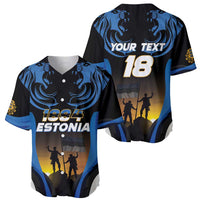 Custom Estonia National Flag Day Baseball Jersey Mu isamaa, mu onn ja room