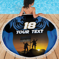 Custom Estonia National Flag Day Beach Blanket Mu isamaa, mu onn ja room